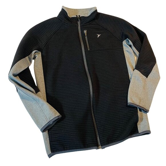 Old Navy Active Full-Zip Black & Gray Jacket XL Boys - Picture 1 of 9
